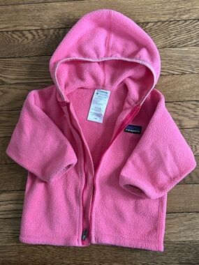 Patagonia Pink Hooded Fleece Jacket